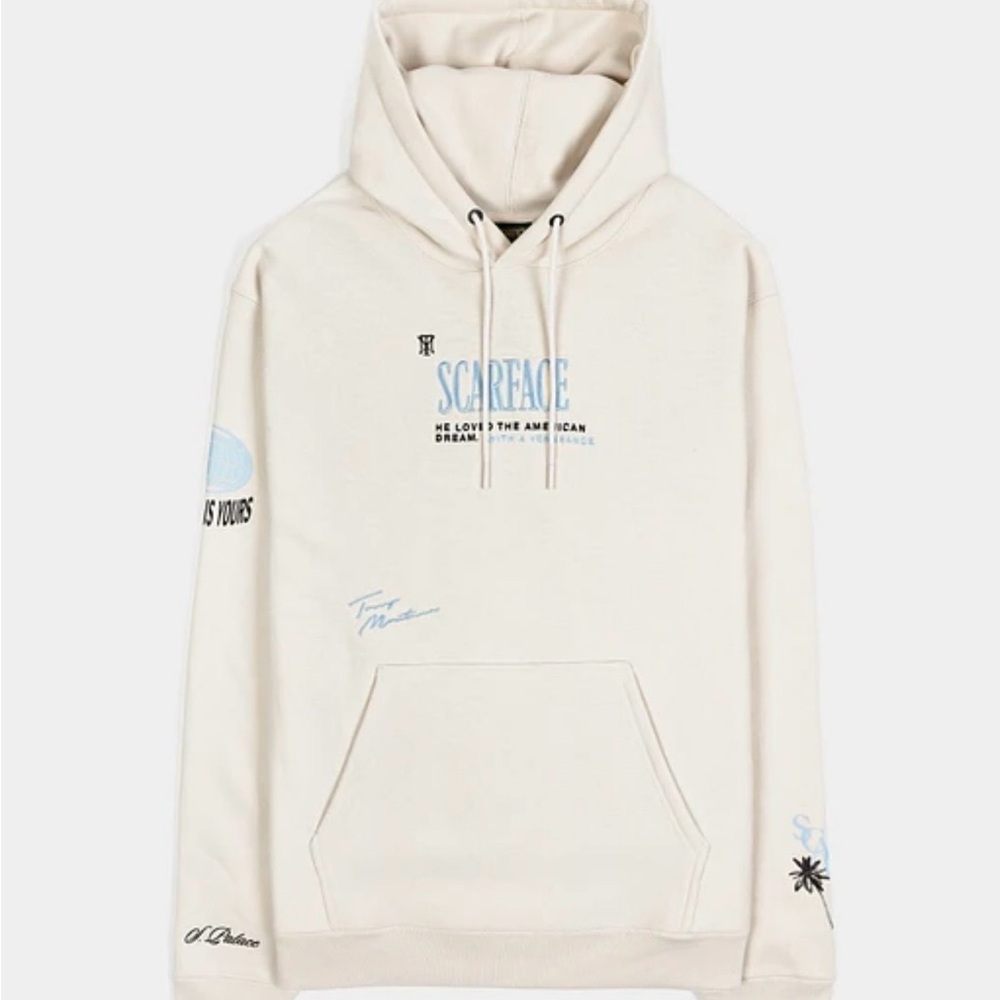 Beige Scarface Graphic Hoodie